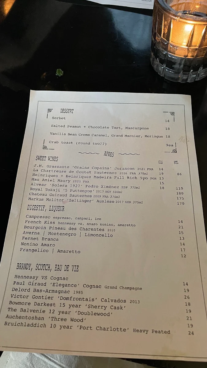 Menu, Le Rebelle