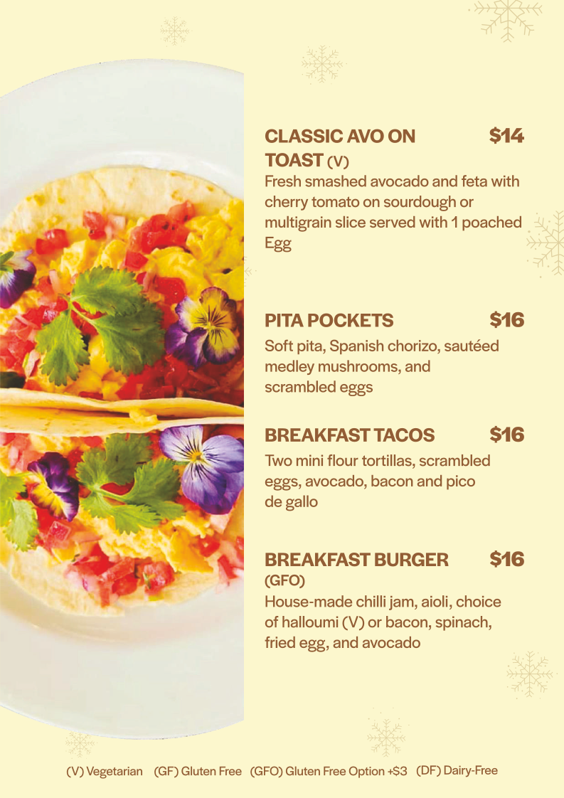 Menu, EQ Cafe & Bakehouse | Civic