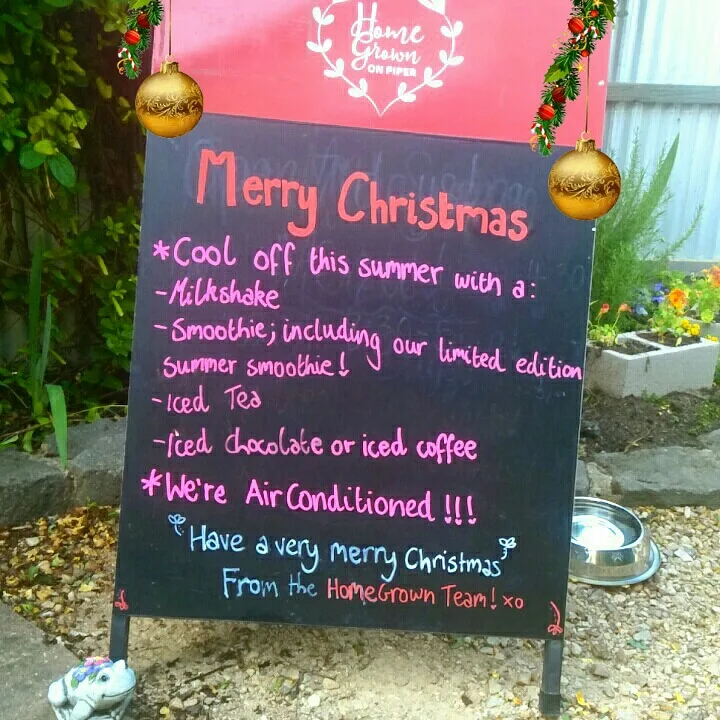 Menu, Home Grown on Piper Cafe