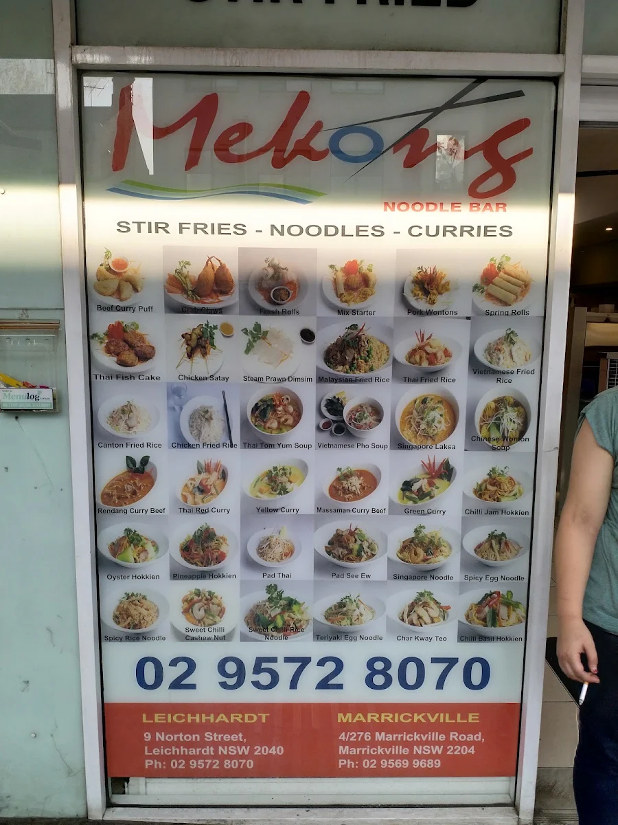 Menu, Mekong Noodles Bar