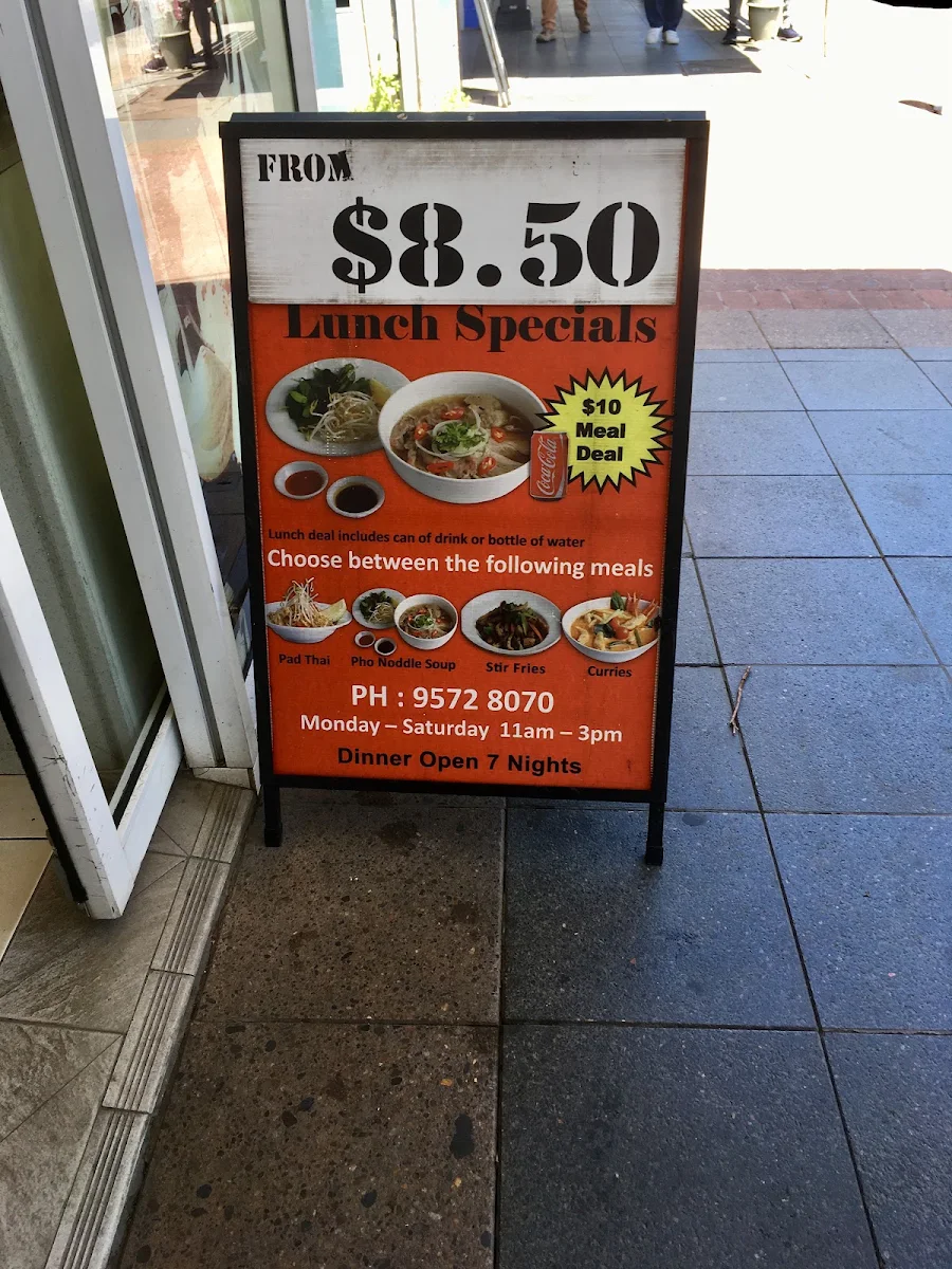 Menu, Mekong Noodles Bar