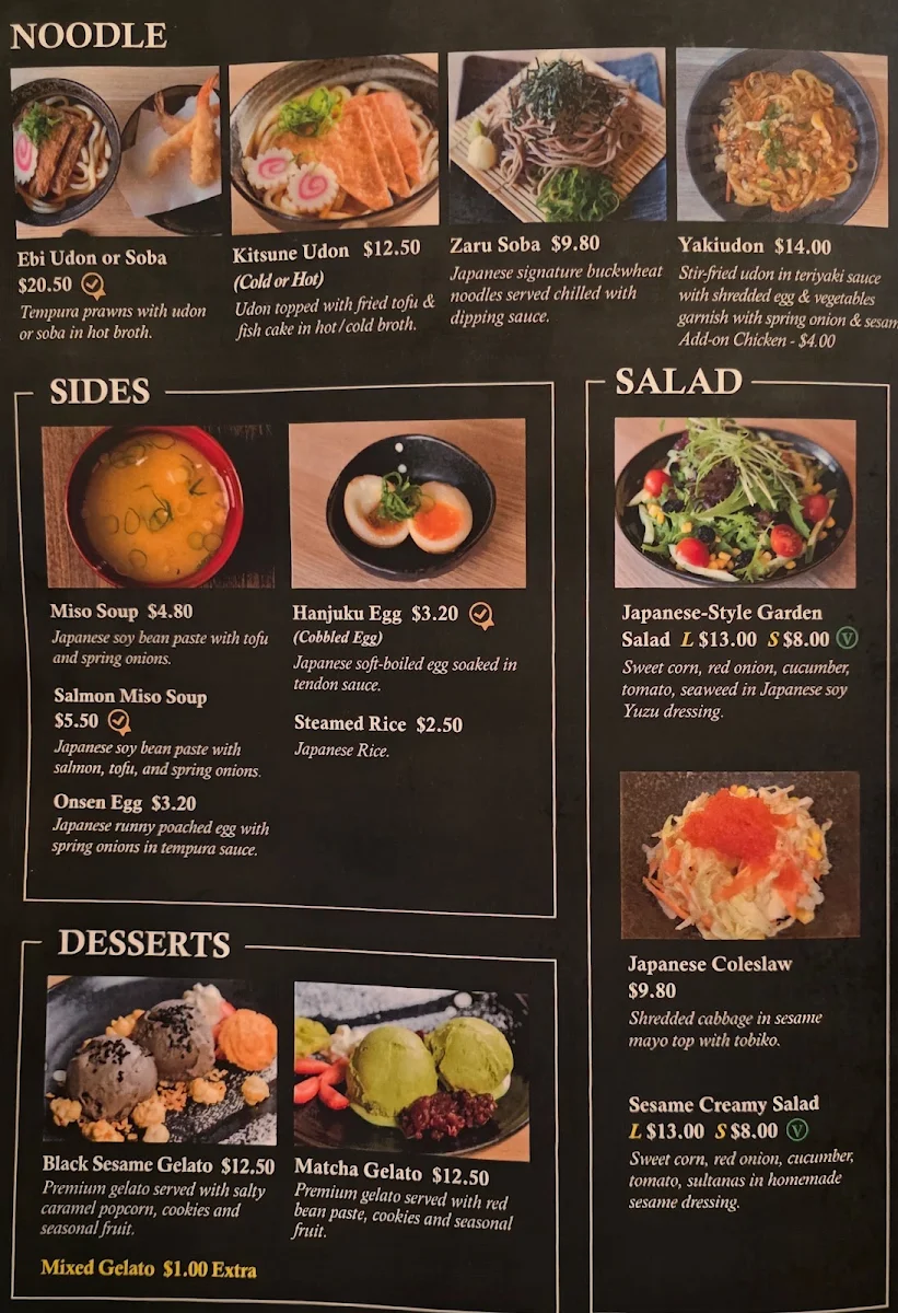 Menu, Akimitsu Australia