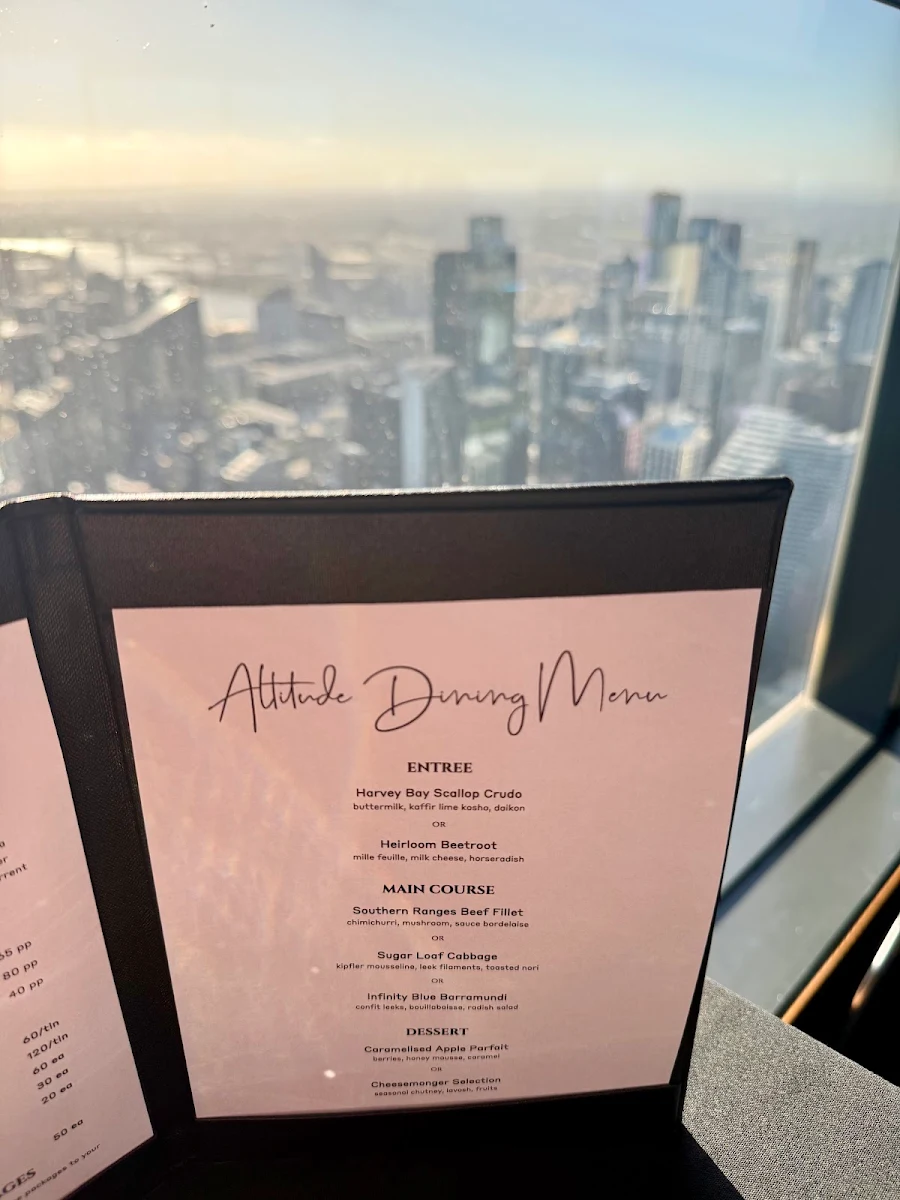 Menu, Eureka 89 - Dining & Events