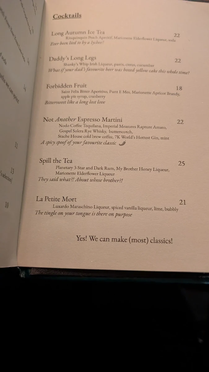 Menu, Bar Ampere
