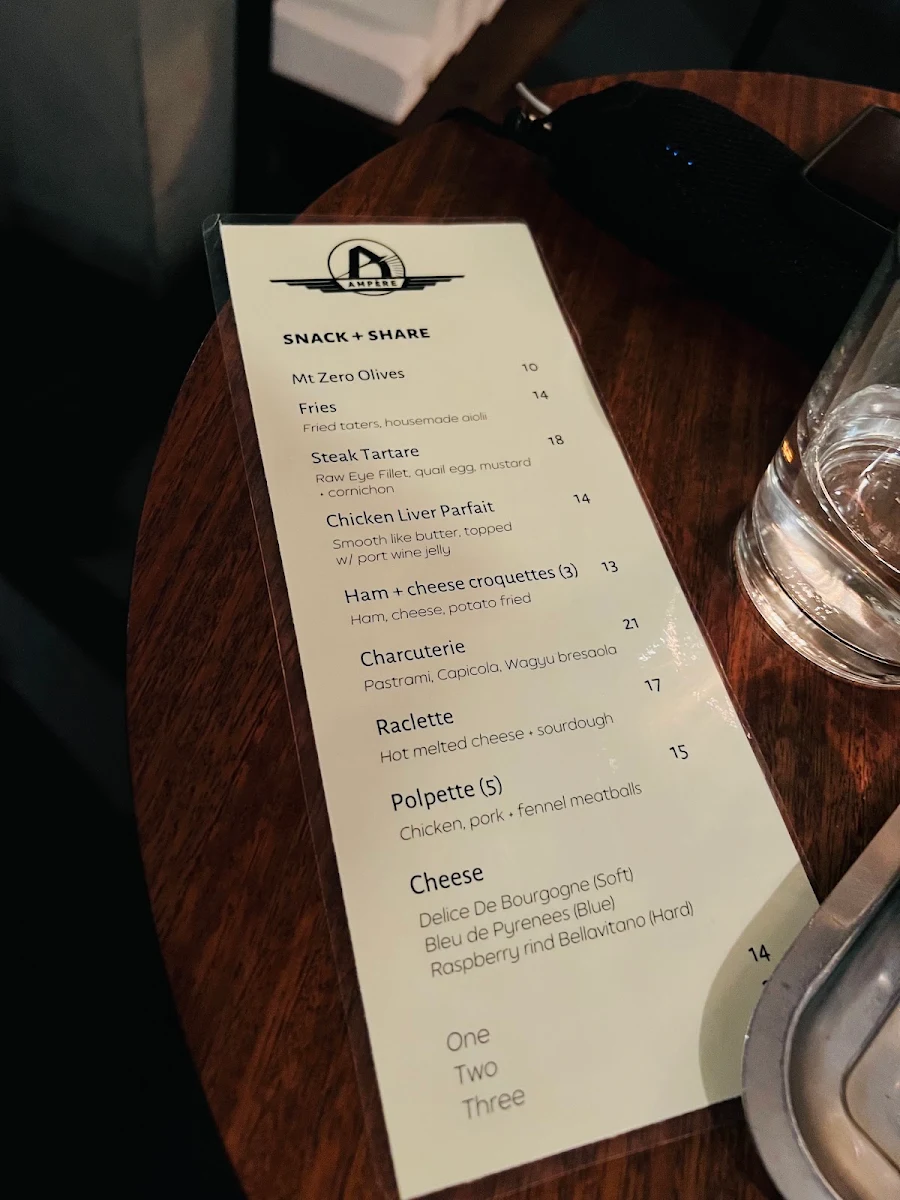 Menu, Bar Ampere