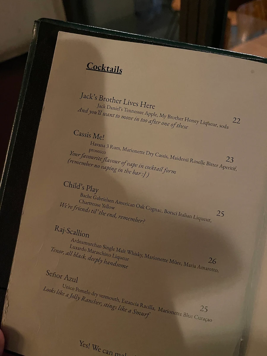 Menu, Bar Ampere