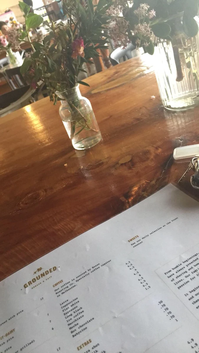 Menu, Grounded Grocer & Cafe