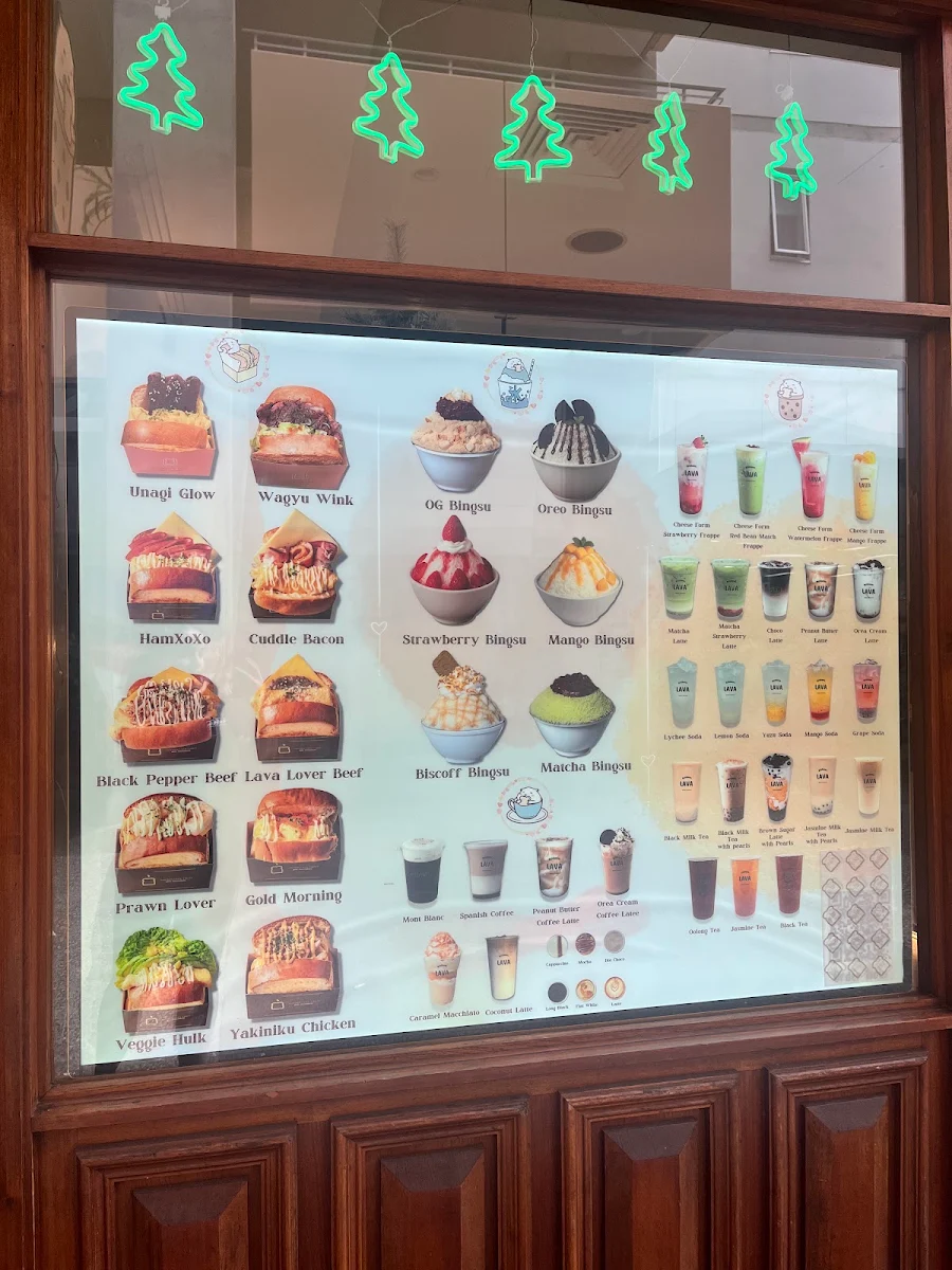 Menu, Golden Lava Toast