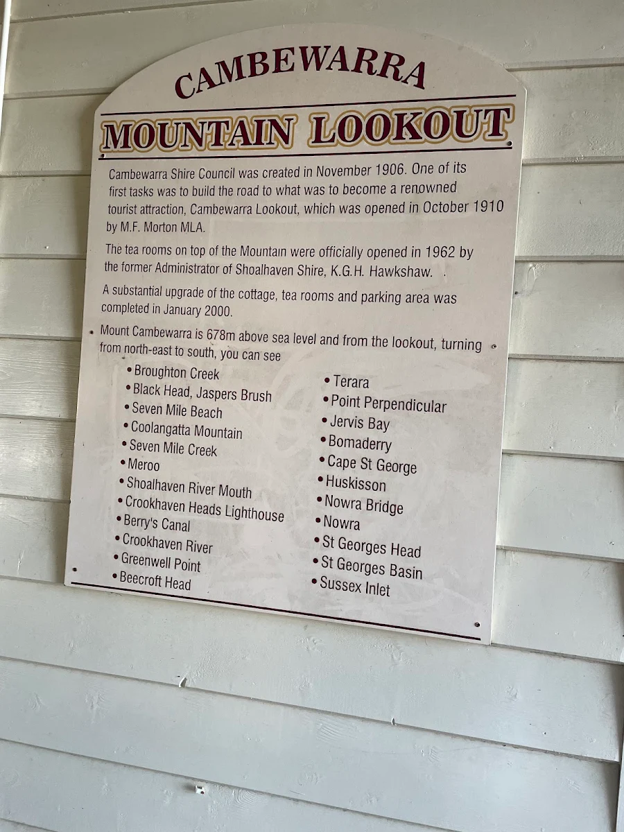 Menu, Cambewarra Tea Room