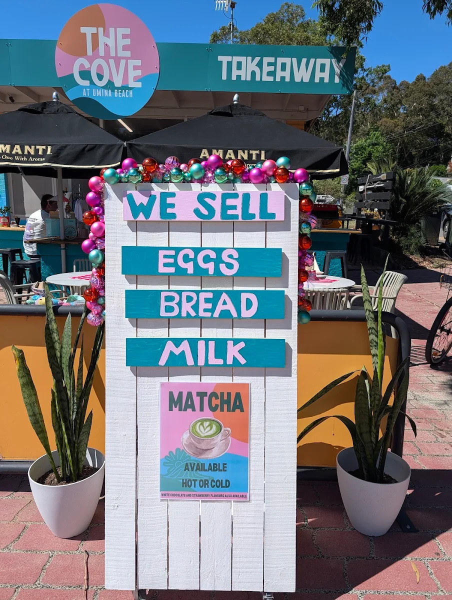 Menu, The Cove at Umina Beach