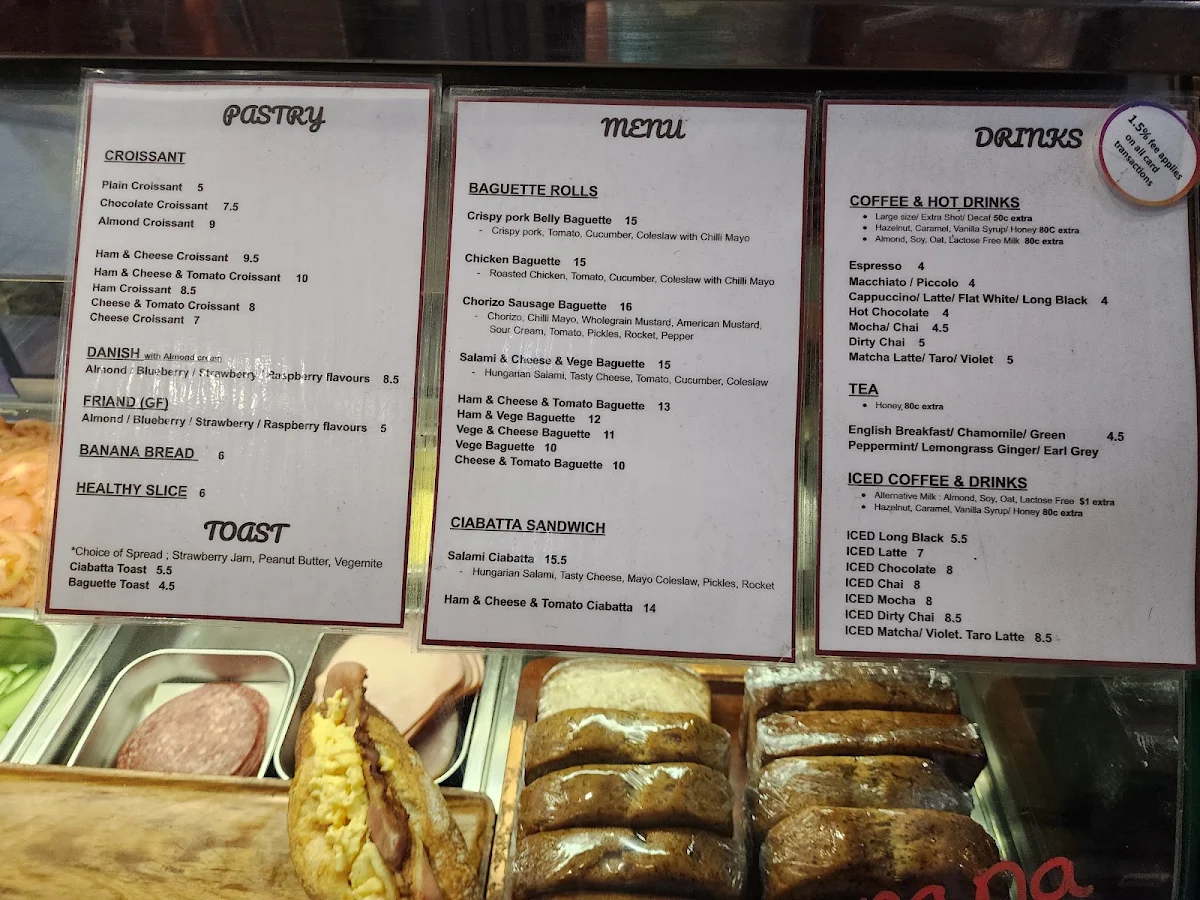 Menu, Cupcakes on Pitt
