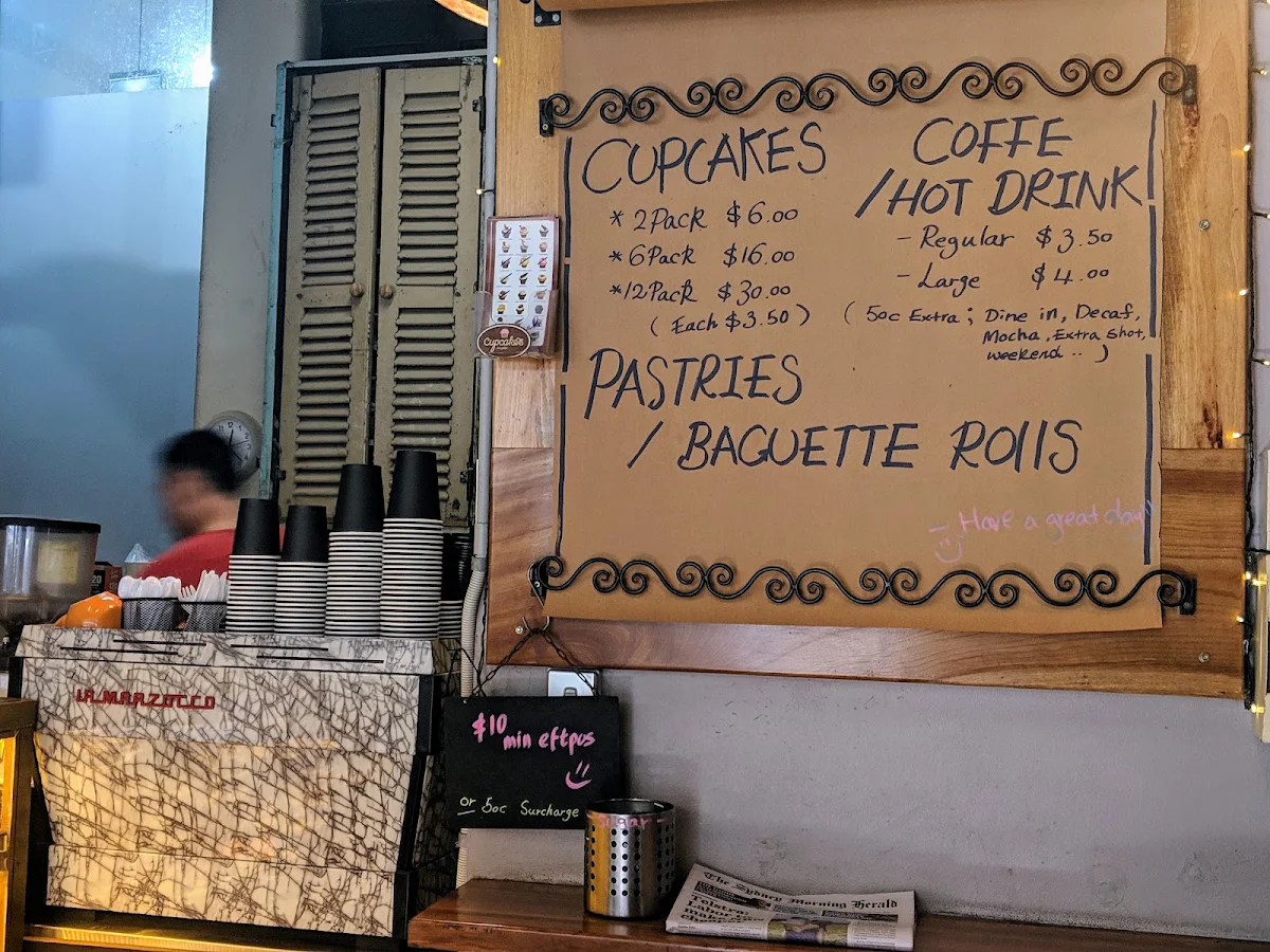 Menu, Cupcakes on Pitt