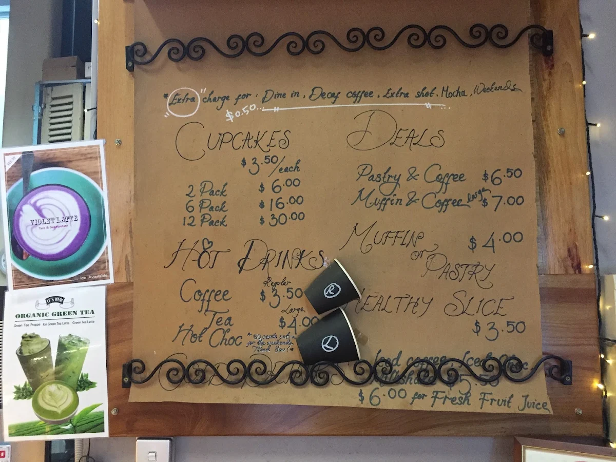 Menu, Cupcakes on Pitt