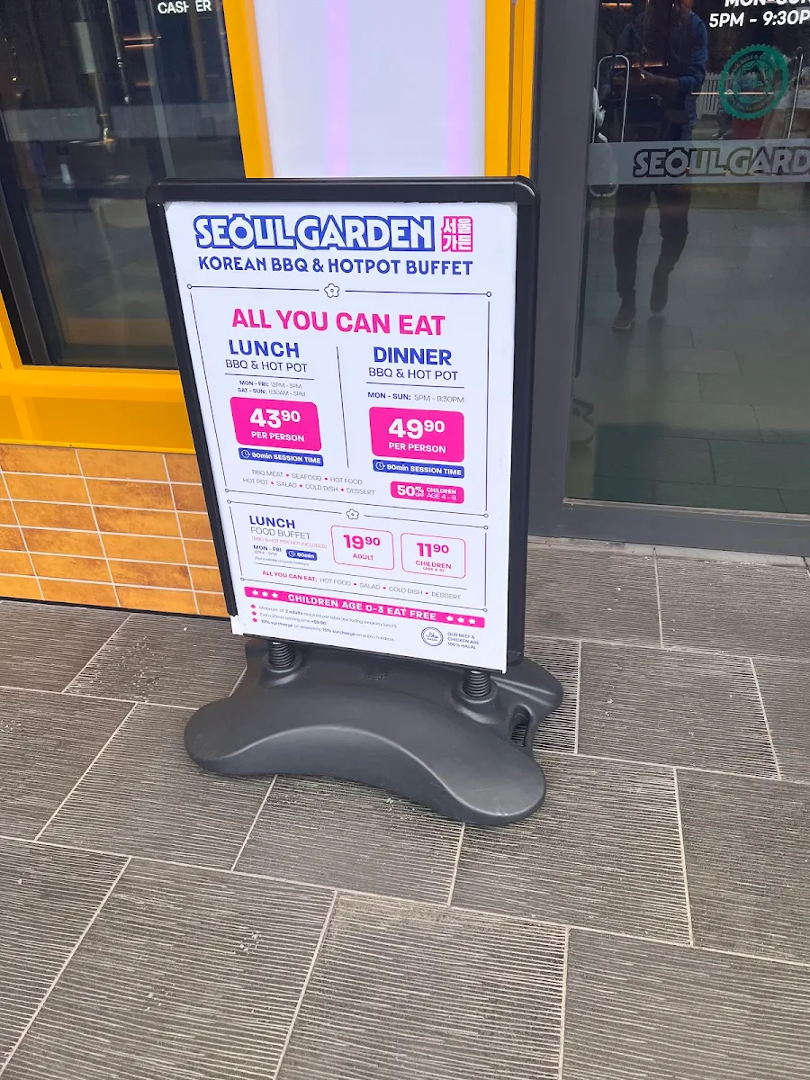 Menu, Seoul Garden Korean BBQ & Hot Pot Buffet - Epping