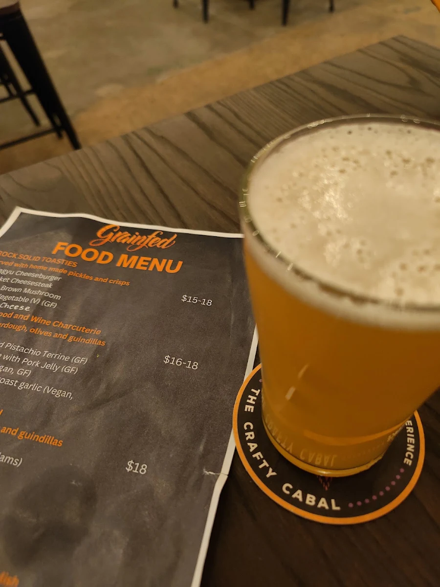 Menu, Grainfed Brewing Company