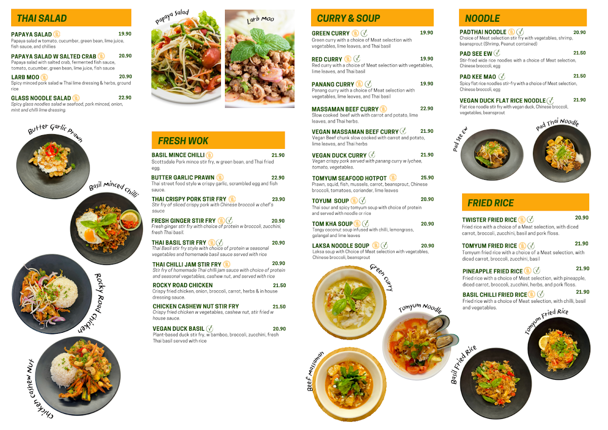 Menu, Twister Sister