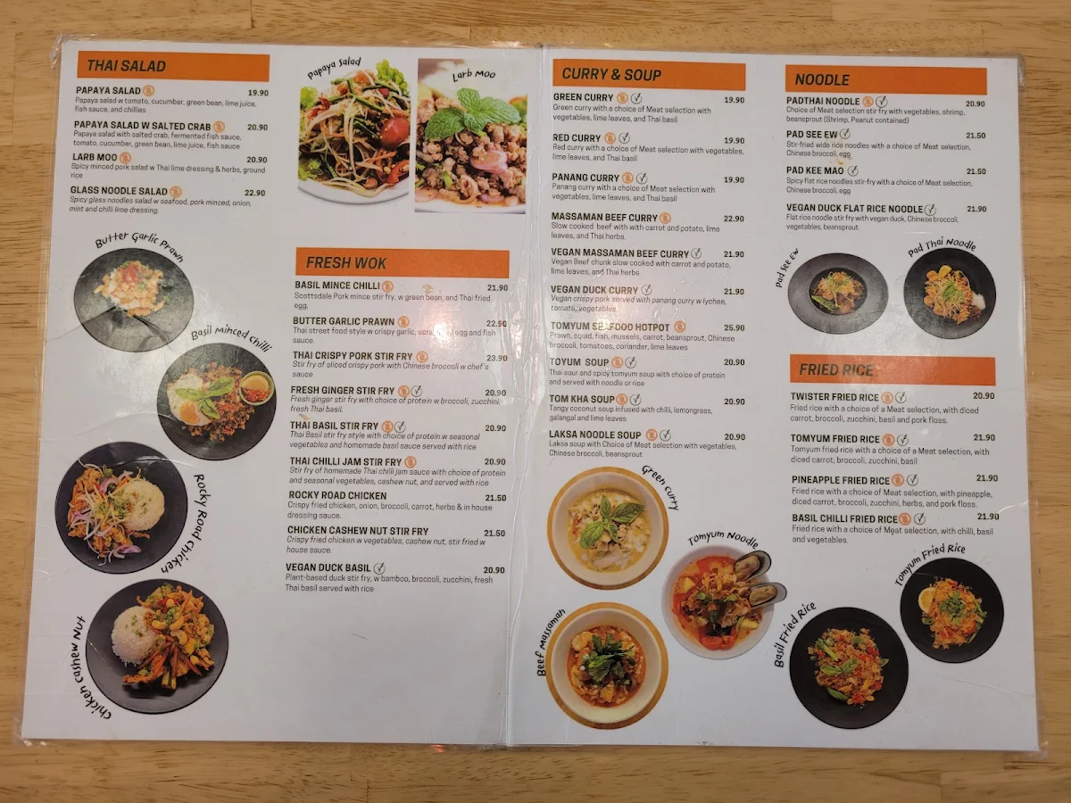 Menu, Twister Sister