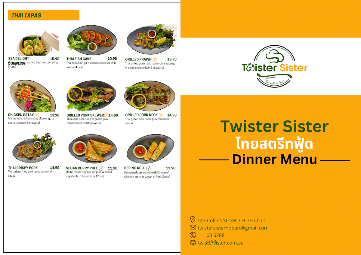 Menu, Twister Sister