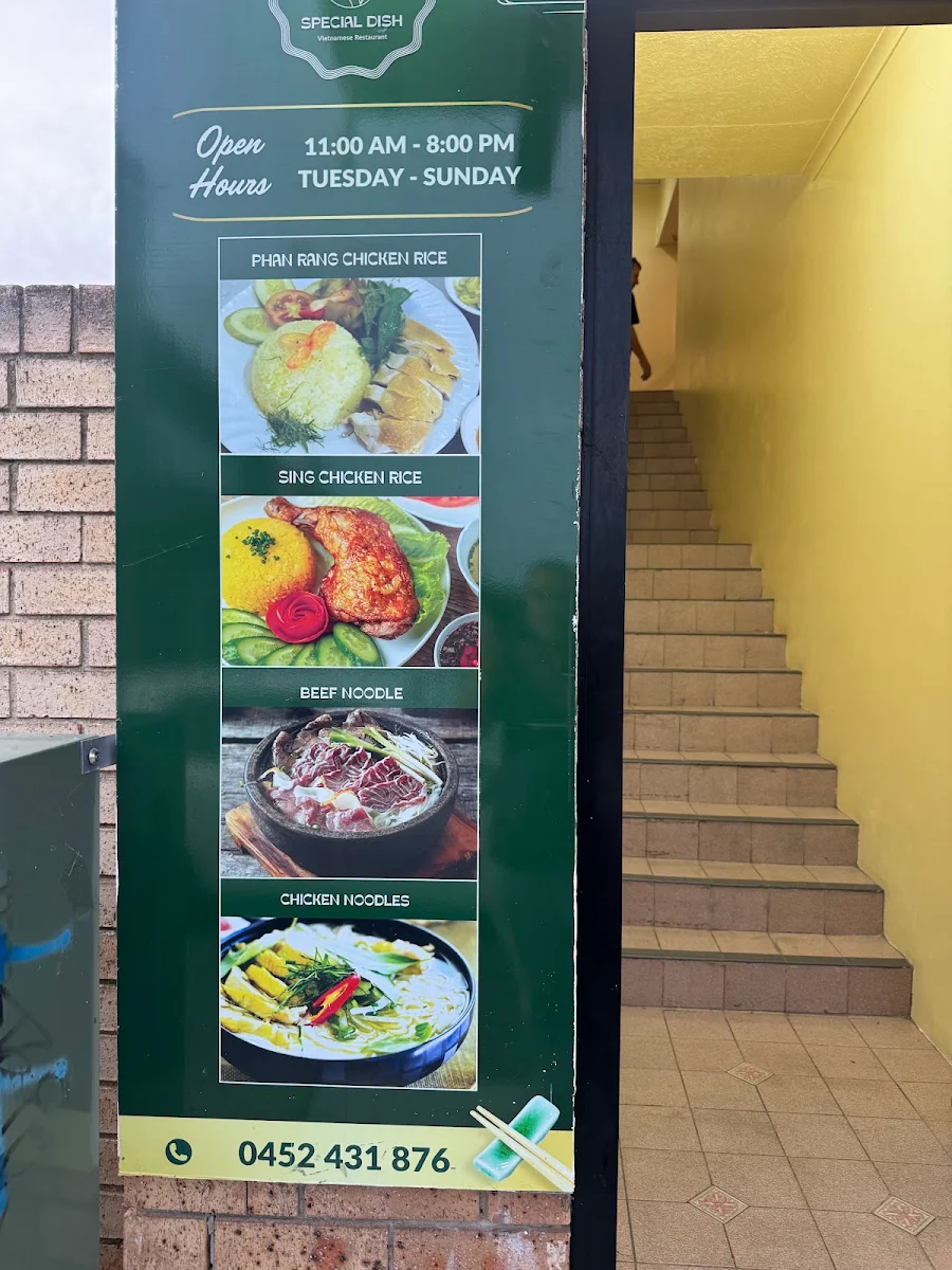 Menu, Special Dish Vietnamese Restaurant