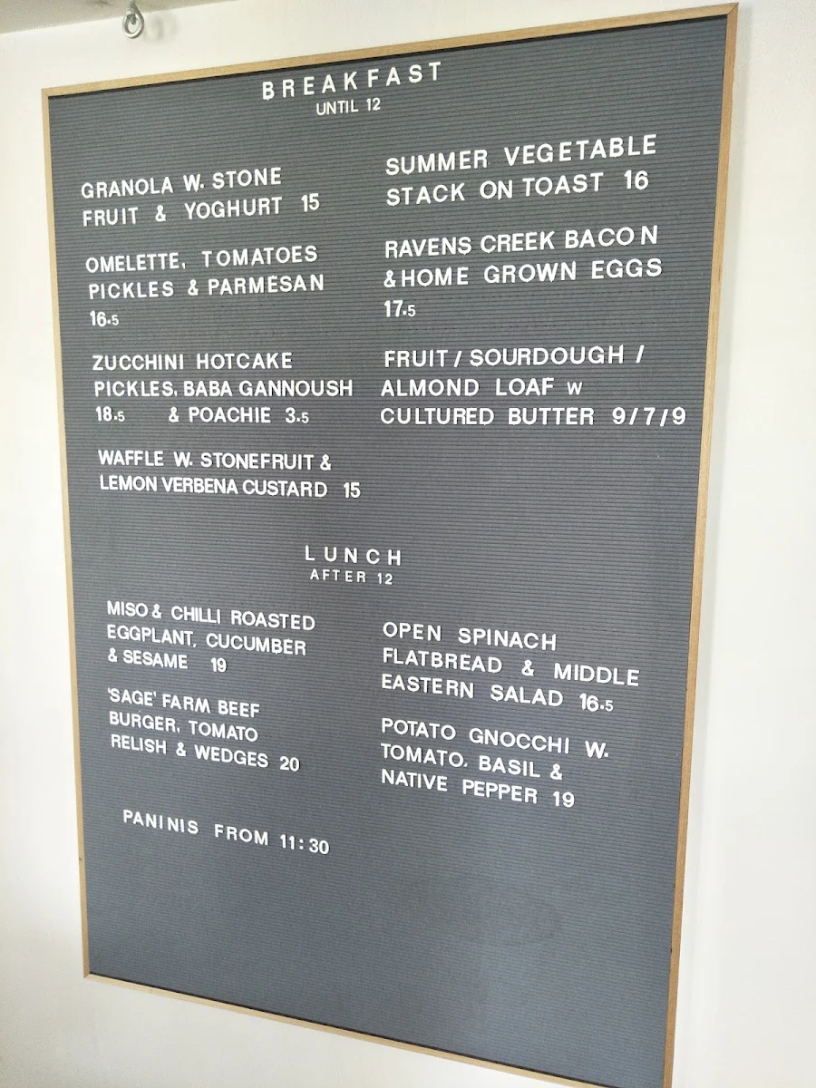 Menu, The Good Meal Project