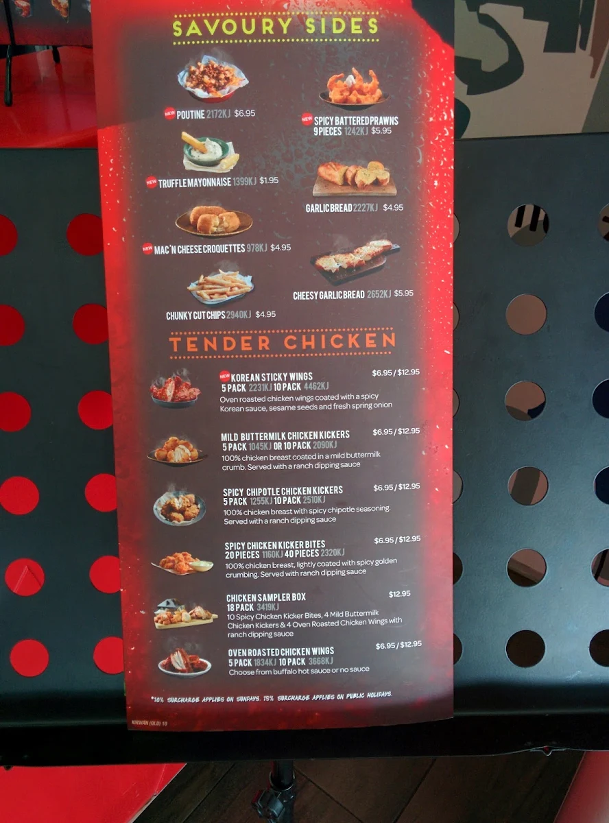 Menu, Domino's Pizza Kirwan