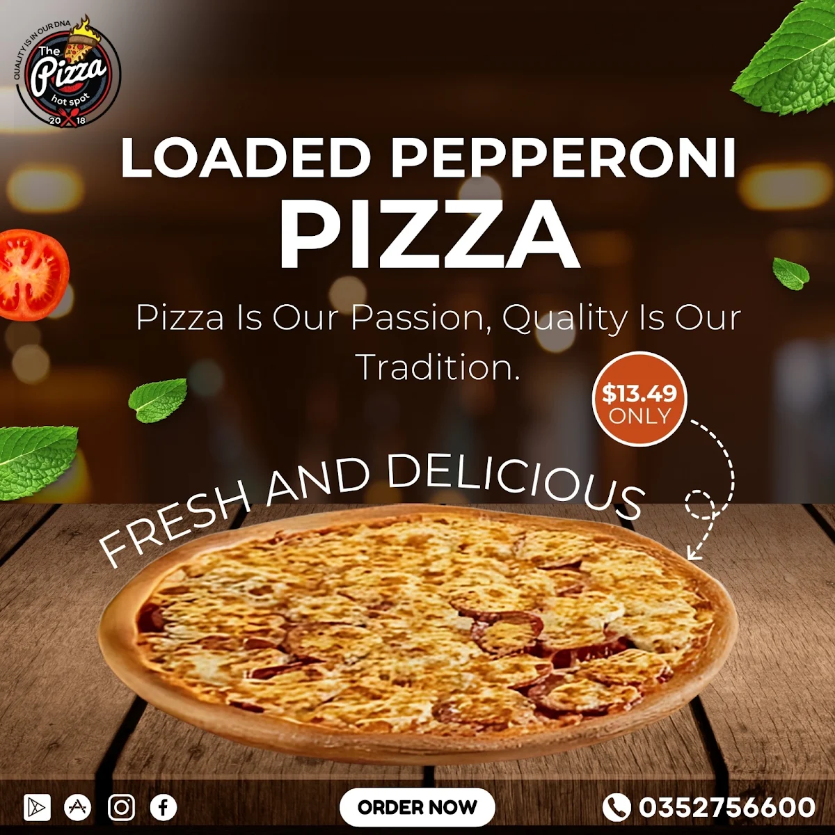 Menu, The Pizza Hot Spot - Pizza near Corio Vic