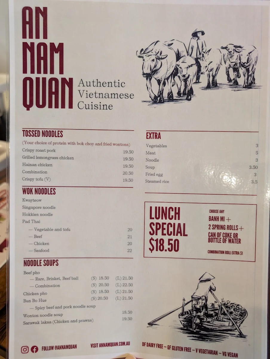Menu, ANQ - An Nam Quan