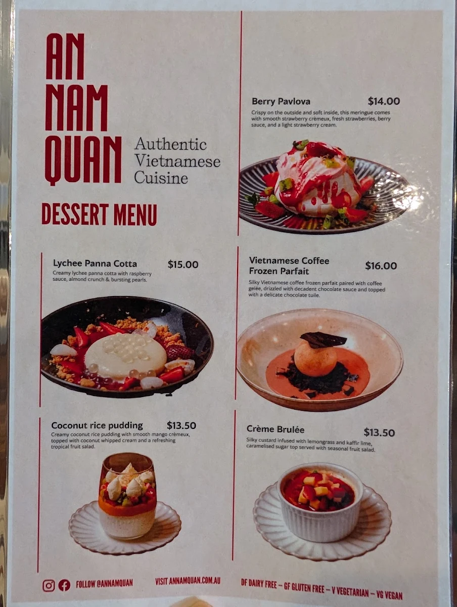 Menu, ANQ - An Nam Quan
