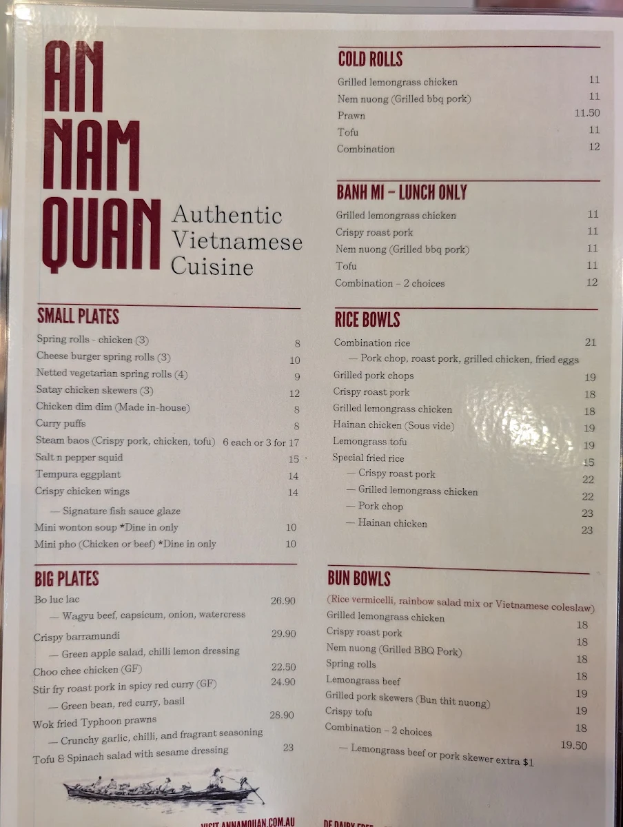 Menu, ANQ - An Nam Quan