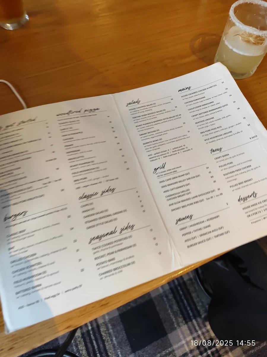 Menu, Miranda Hotel