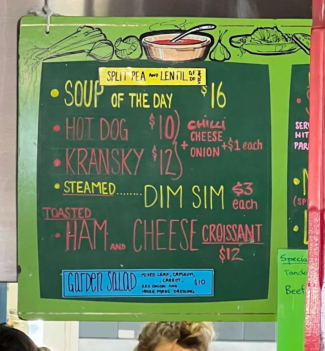 Menu, Koflers Hutte