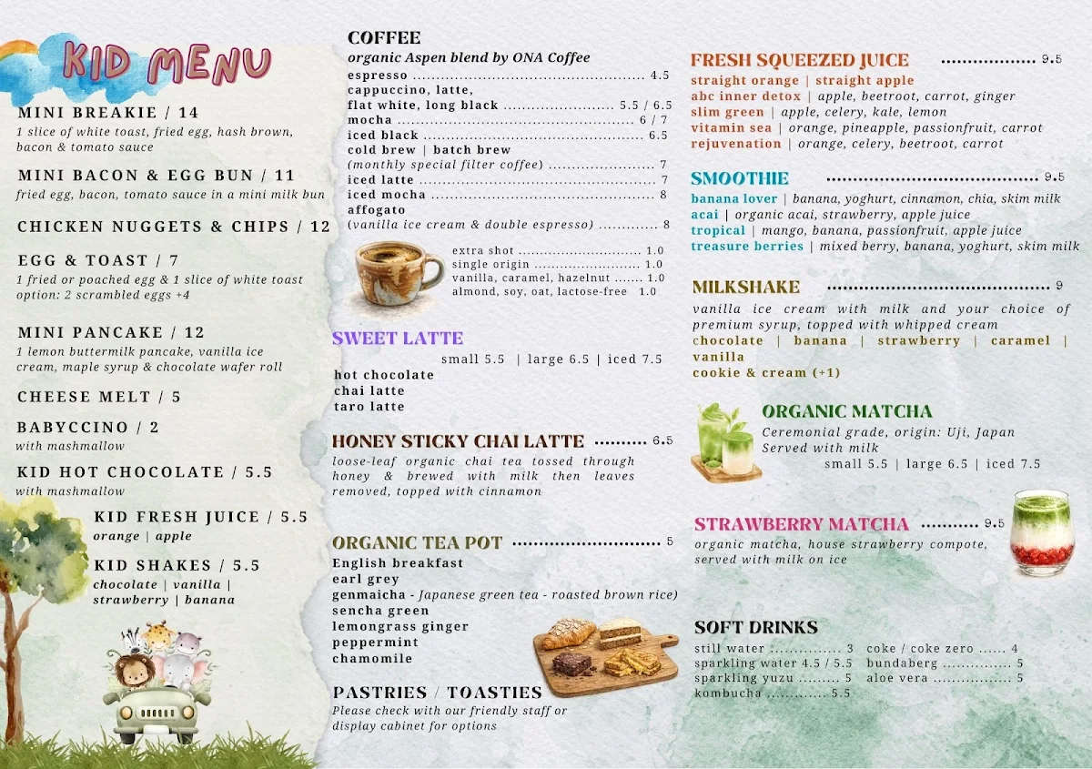 Menu, Oak Davis