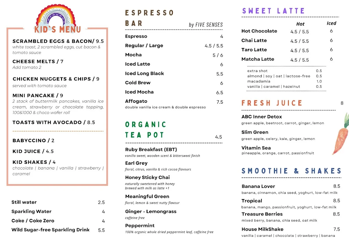Menu, Oak Davis