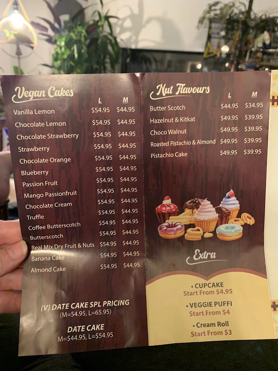 Menu, Patiala Bakers