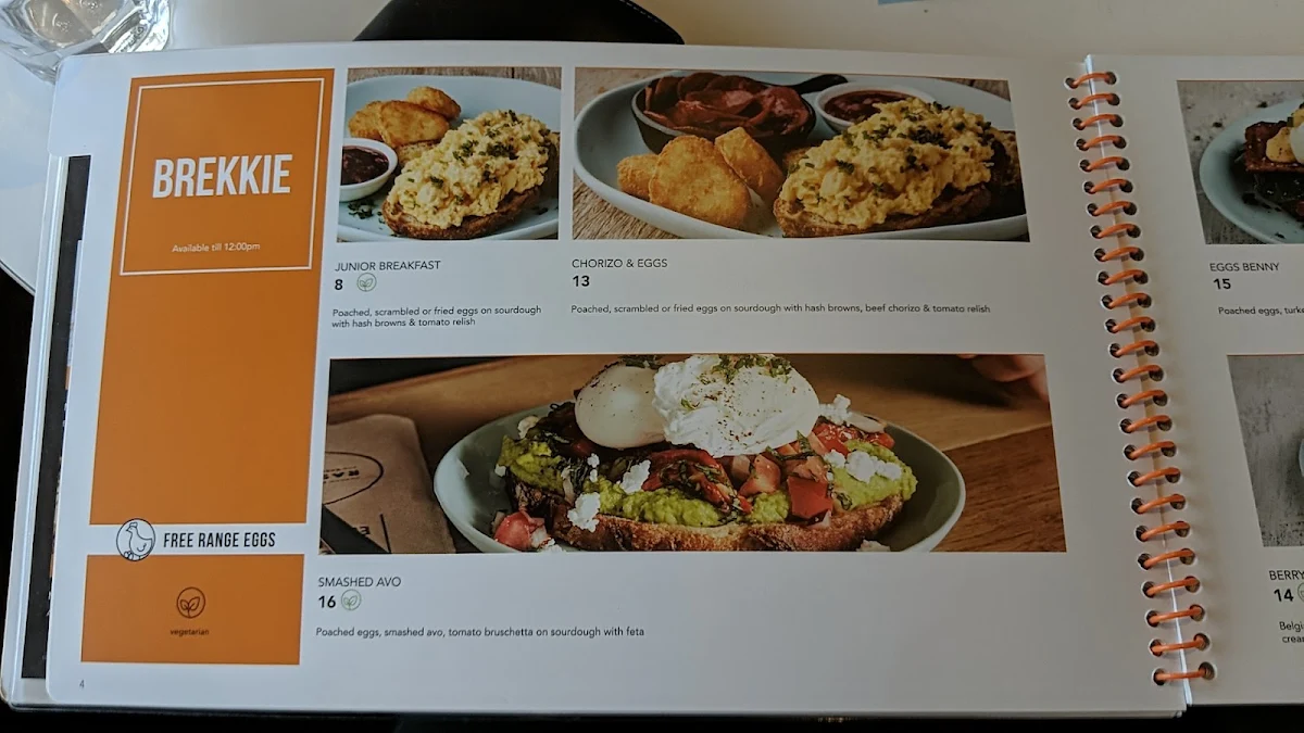 Menu, RASHAYS - Macquarie Street Liverpool