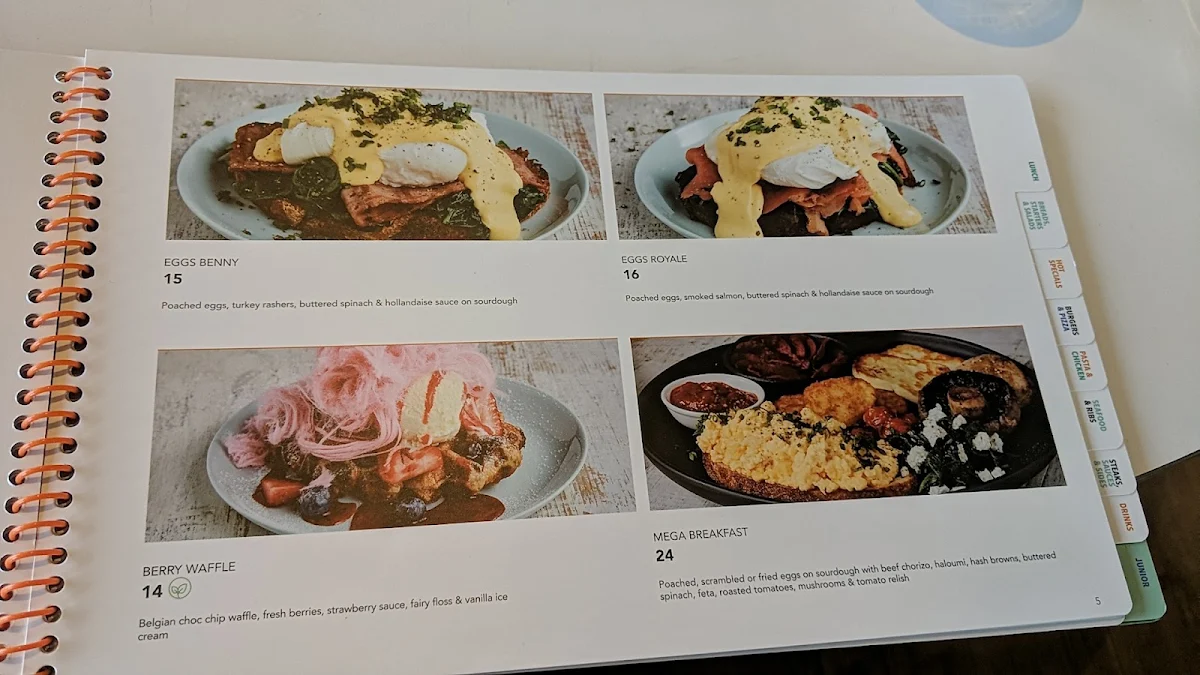 Menu, RASHAYS - Macquarie Street Liverpool