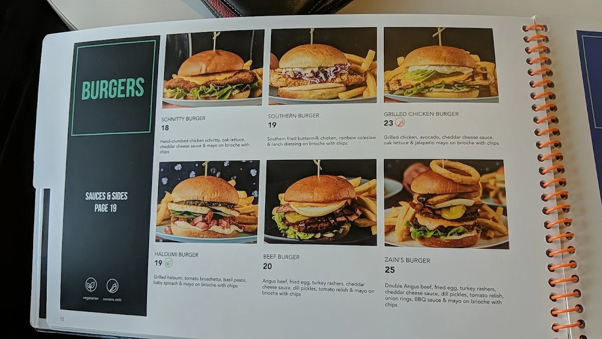 Menu, RASHAYS - Macquarie Street Liverpool