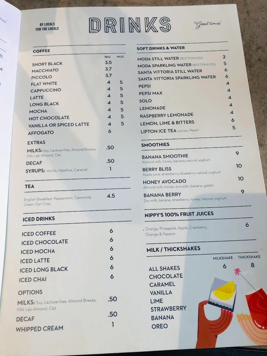 Menu, Els Cafe & Bar