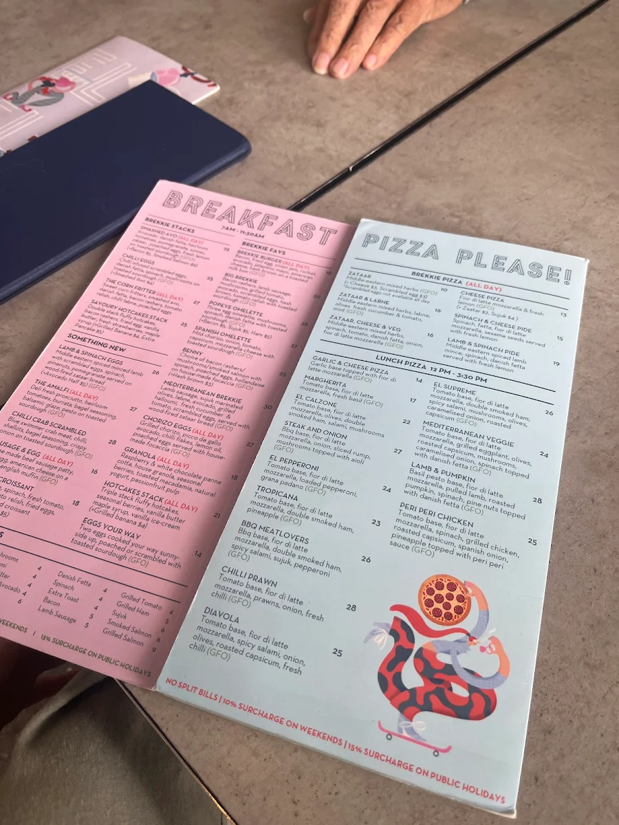 Menu, Els Cafe & Bar