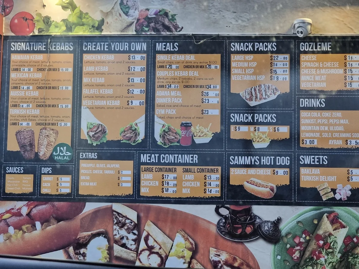 Menu, Twilight New Dawn Kebabs
