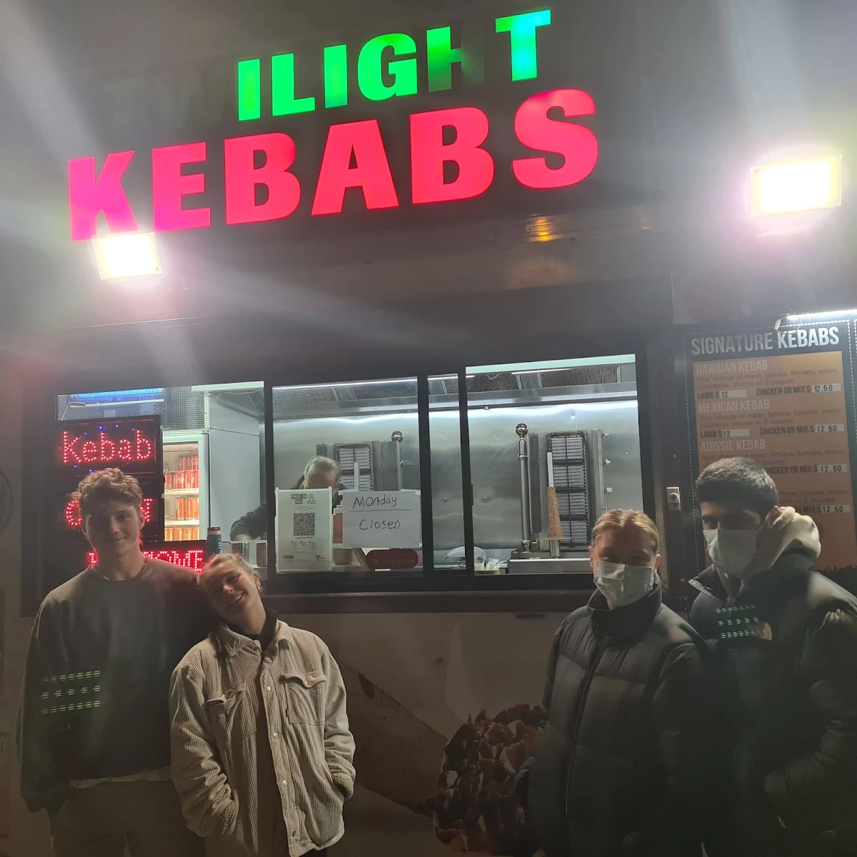 Menu, Twilight New Dawn Kebabs