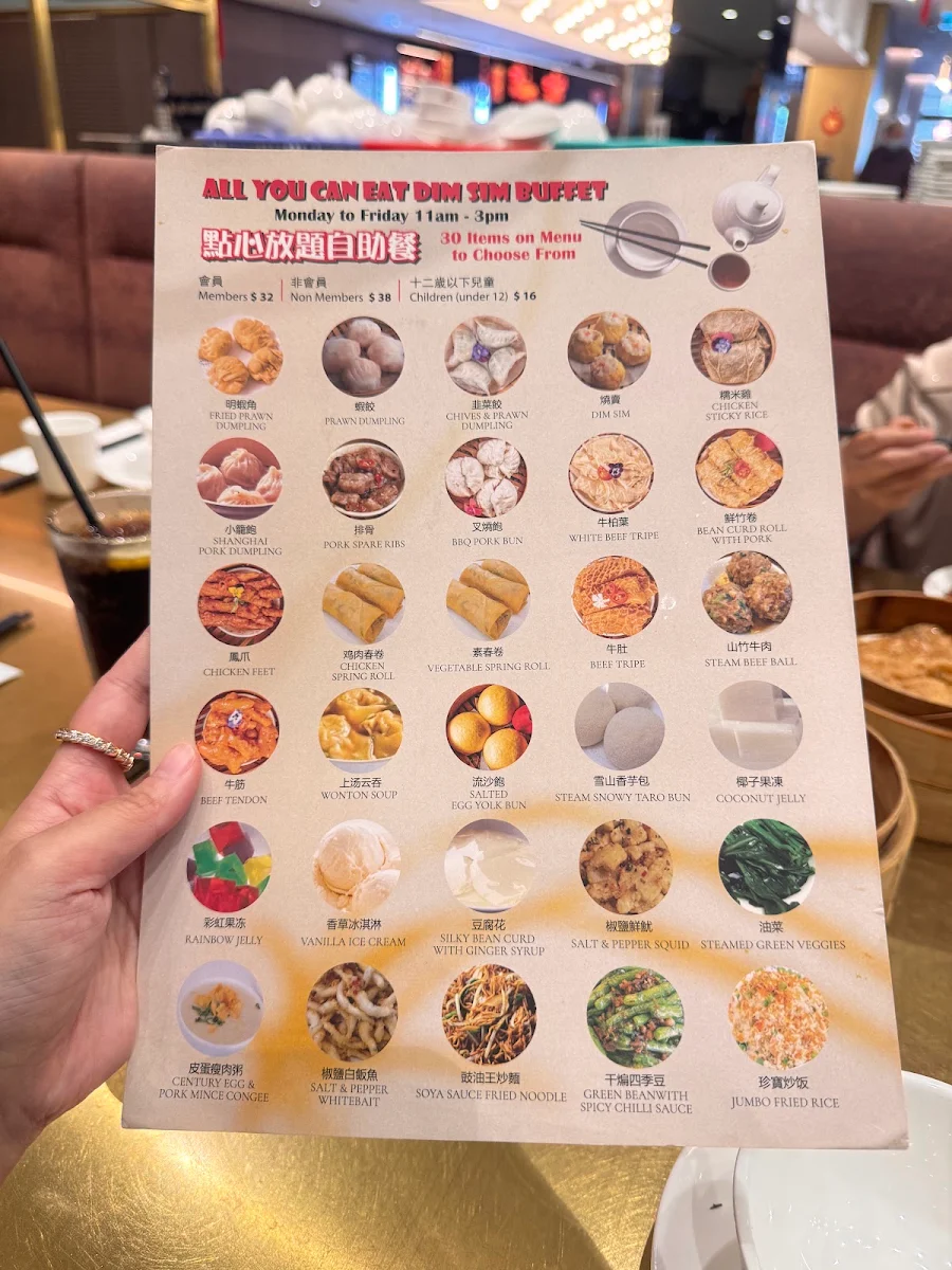 Menu, Jumbo Seafood