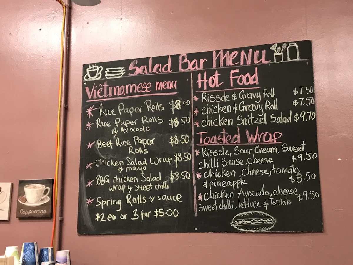Menu, Village Walk Bakery