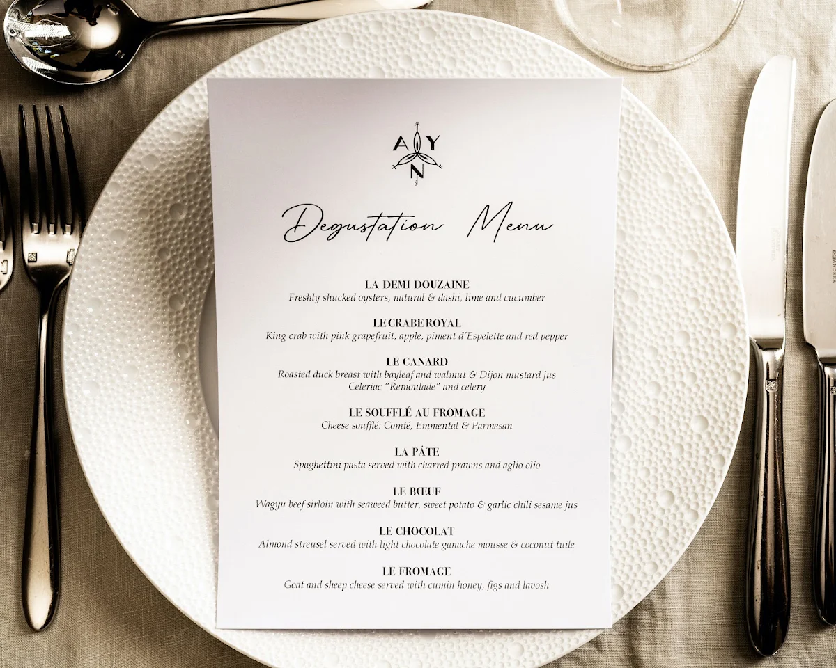 Menu, Noranise Dining - French Catering and Private Chef