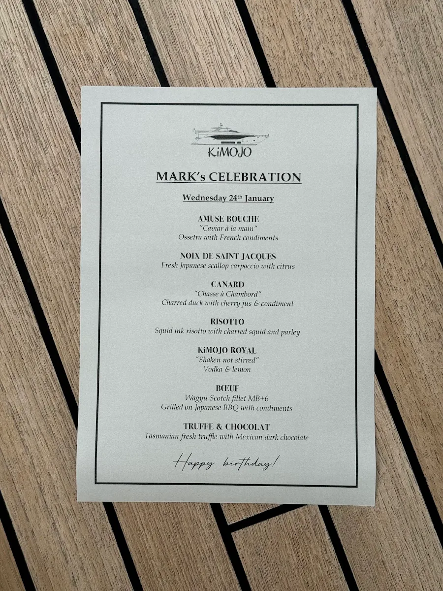 Menu, Noranise Dining - French Catering and Private Chef