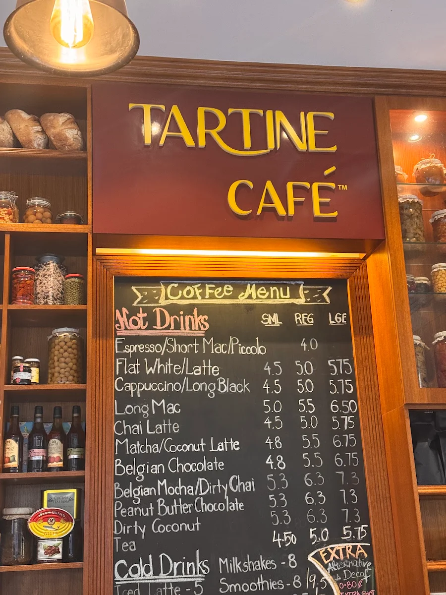 Menu, Tartine Cafe