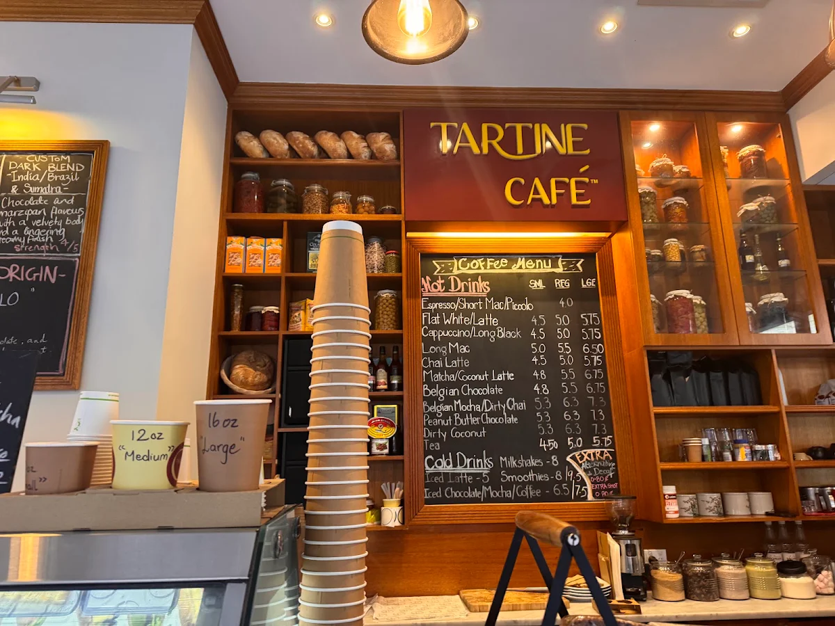 Menu, Tartine Cafe