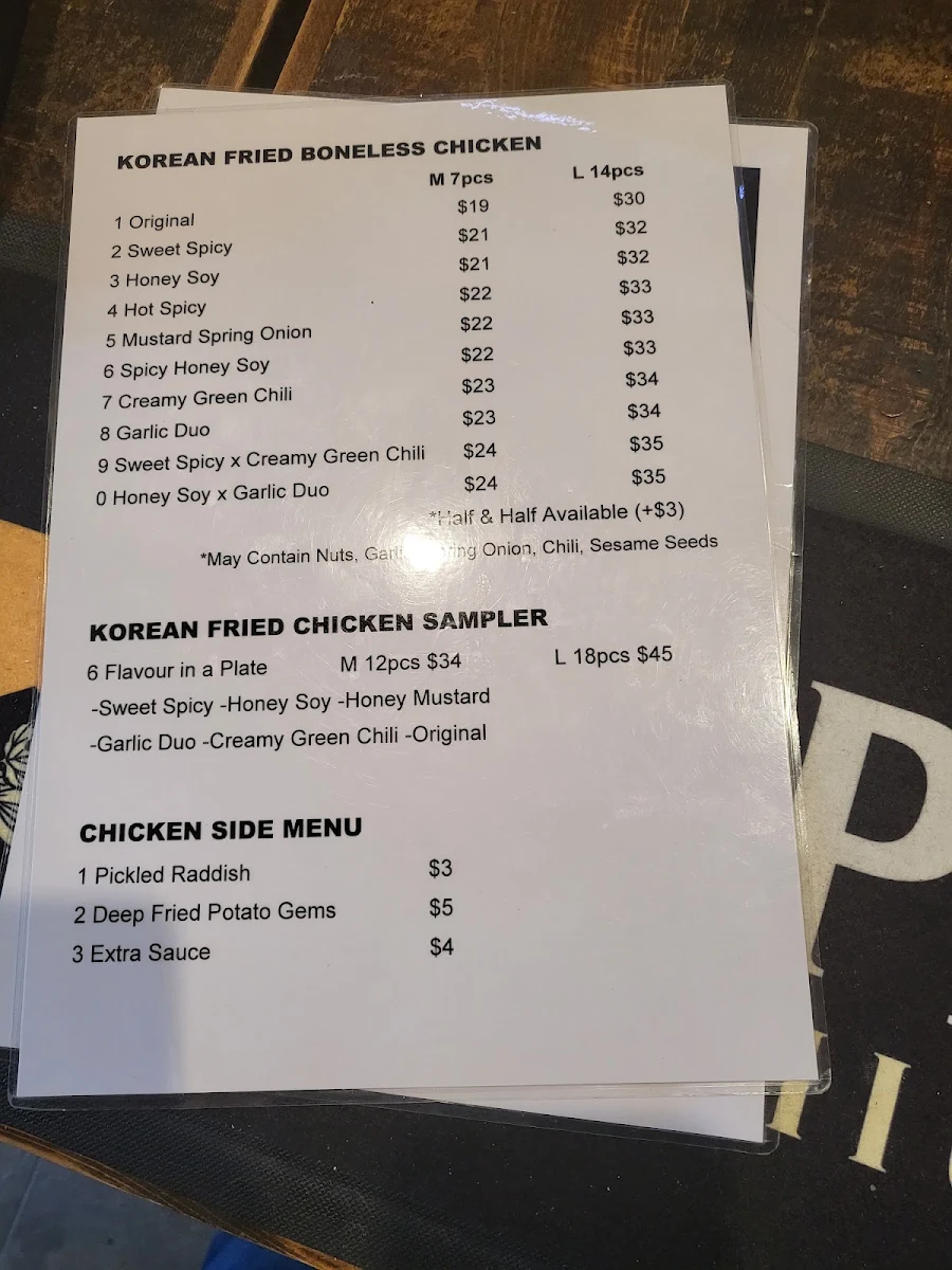 Menu, Hansik
