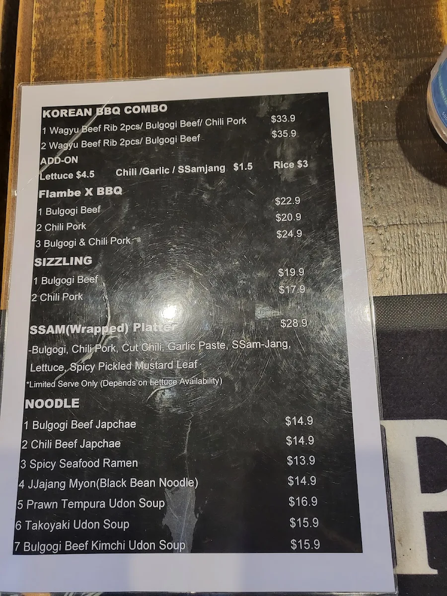 Menu, Hansik