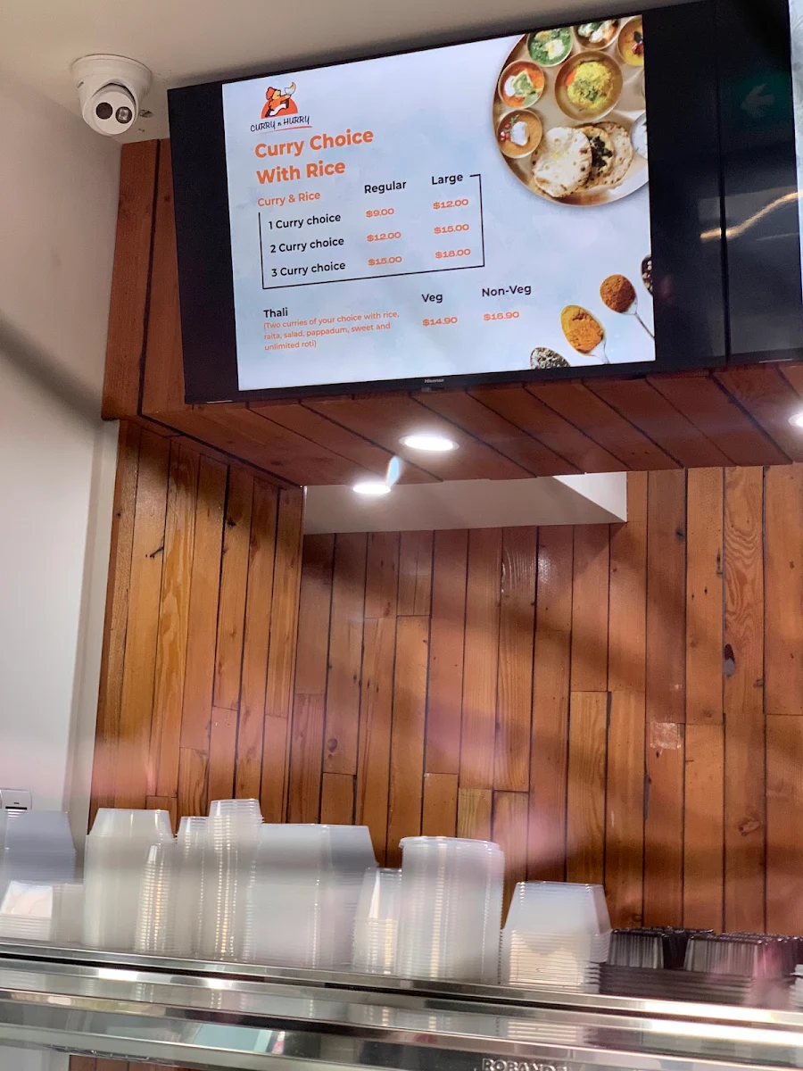 Menu, Curry n Hurry